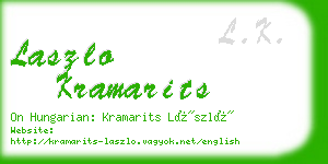 laszlo kramarits business card